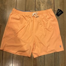 Polo Ralph Lauren Orange Lined Swim Trunks XLT B T Bathing suit Shorts