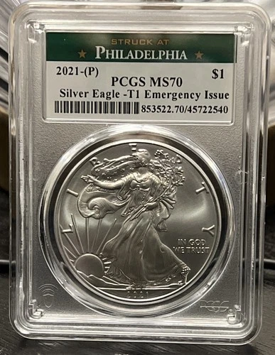 2021-P American Silver Eagle PCGS MS-70 Emergency Issue Type 1