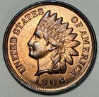 1906 Indian Cent, Gem BU, Lots Of Red! Sharp Strike!