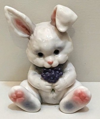 Vintage Enesco Bunch O Bunnies Bashful Bunny Easter Decor collectible 5''Tx4''W MC