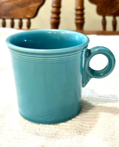 HLC Fiestaware Turquoise O Ring Handle Coffee Mug 10oz Fiesta Collectible