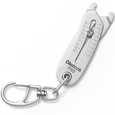 Olsa Tools Bolt Size Finder Keychain - 8-25mm & 5/16 to 1'', Metric & Sae 