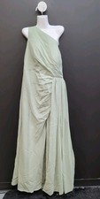 BXZ Asymmetrical Ruched Sleeveless One Shoulder Gown Dress Size 20 Mint Green