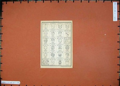 Original alter antiker Druck 1893 Italien Papst Embleme Clemens Julius Viktorianer