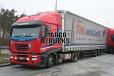Truck photo Iveco Stralis 500 tarpaulin trailer Italy red martinelli FM m #c7qg