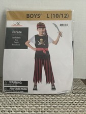 Boys Cute Pirate Costume Size Large 10-12 BRAND NEW IN PACKAGE