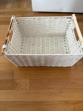 Basket Cotton Rope White Decorative Storage C...