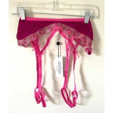 For Love Lemons High Waist Lace Garter Belt Pink Size XXS NEW