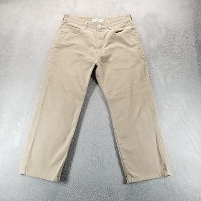 Levis 569 Jeans Mens 34x30 Beige Loose Straight Relaxed Corduroy