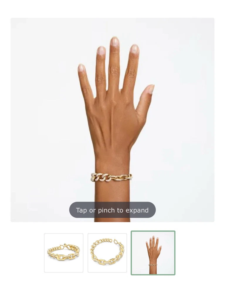 Swarovski Dextera Bracelet - Pave - White - Gold-Tone Plated - Image 3 of 4