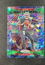 2024 Panini Prizm - Fireworks Michael Penix Jr. #16 Green Ice Prizm (RC)