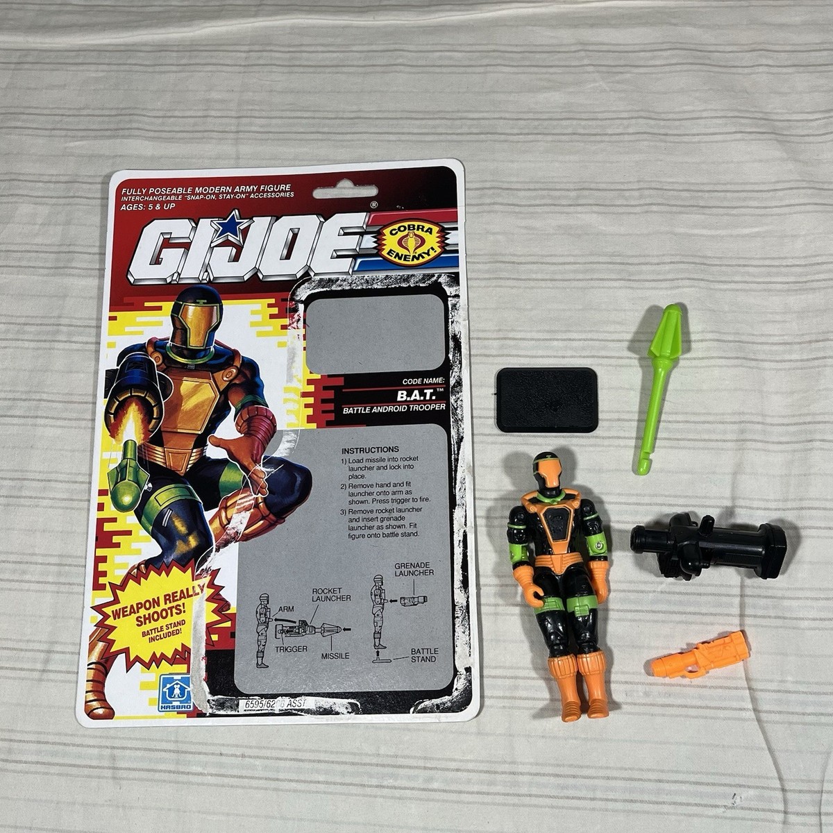 Vintage GI Joe 1991 Cobra BAT V2 Complete w/ Card Back Hasbro