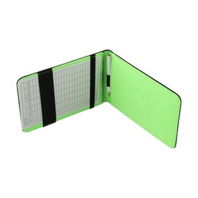 Elegantes schwarz gr��nes Leder f��r Golf f��r Scorekartenbuch mit Bleistiftaufb