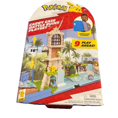 Portable Pokemon Carry Case Playset with Action Features  Pikachu Figure
