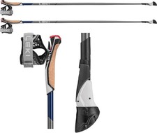 LEKI " SMART FLASH CARBON " TOP TRIGGER NORDIC WALKING STÖCKE LÄNGE: 105 CM NEU