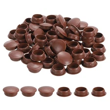 125Pcs Plastic Hole Plugs, Red Brown 13/16"x5/16" Hole Cover for Holes(16mm)