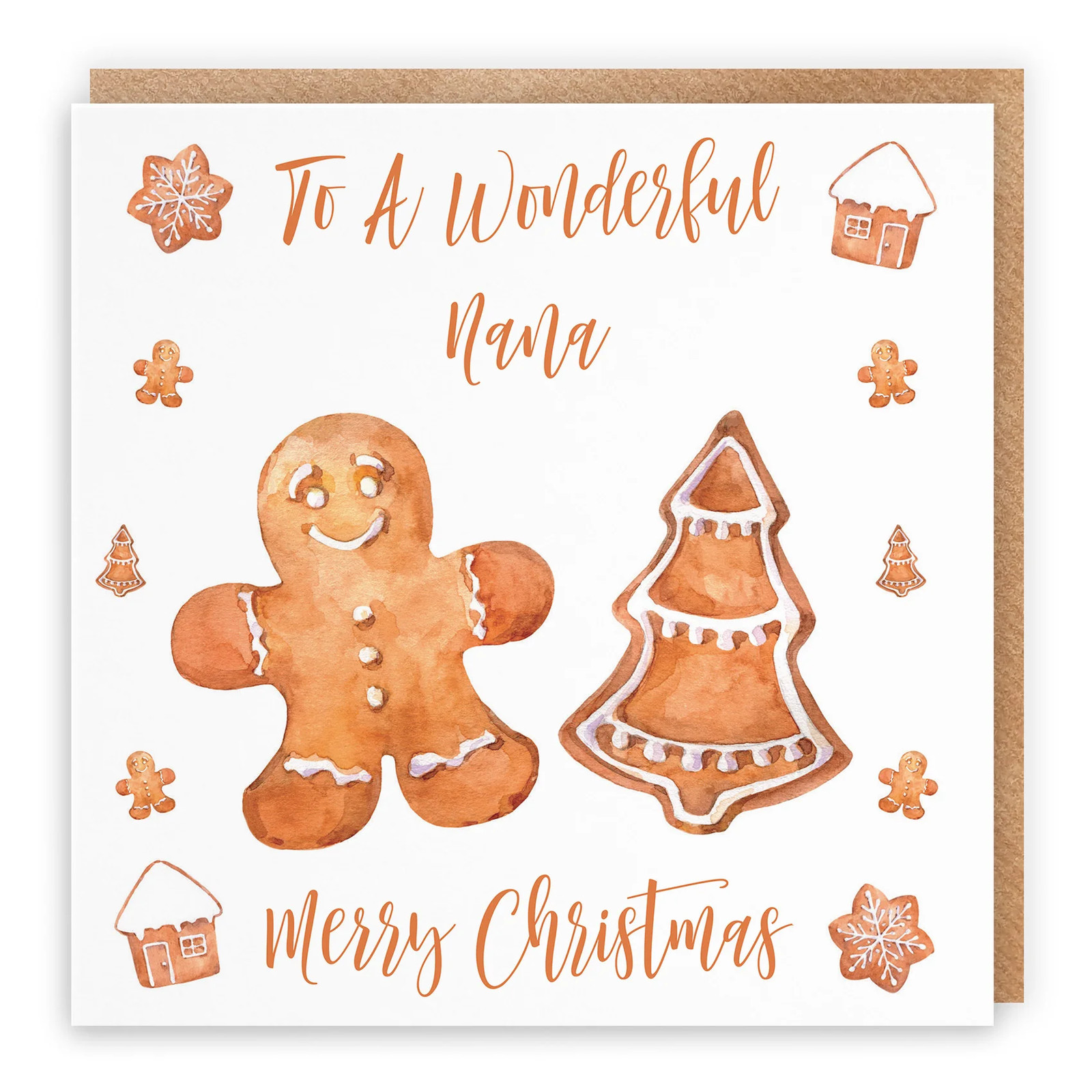 Nana Christmas Card Gingerbread