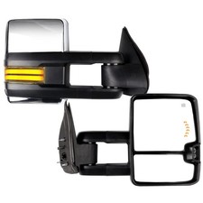 03-06 Chevy Silverado Gmc Sierra Tow Mirrors Power Heated Led Turn Chrome
