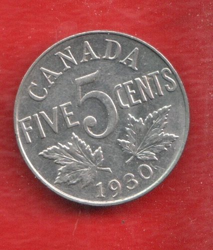 1930 Canada 5 Cents — photo from another recent sale