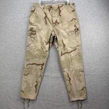 US Army Desert Combat Pants Mens Large Long Camo DCU Cargo USGI Ripstop Summer