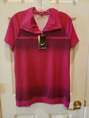 WOMEN GOLF NIKE golf DRI FIT collar top size M 🏷️ NEW with