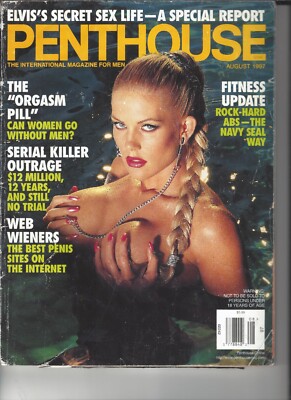 Penthouse Vintage August 1997 Elvis's Secret Sex Life  Bagged & Board