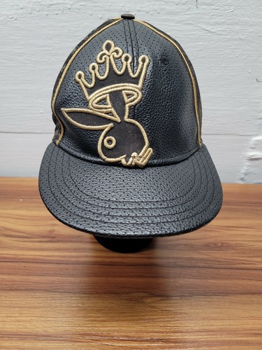 PLAYBOY Bunny Crown Flat Bill Hat Brown 
