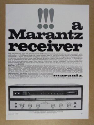 1968 Marantz Model 18 Stereo Receiver vintage print Ad