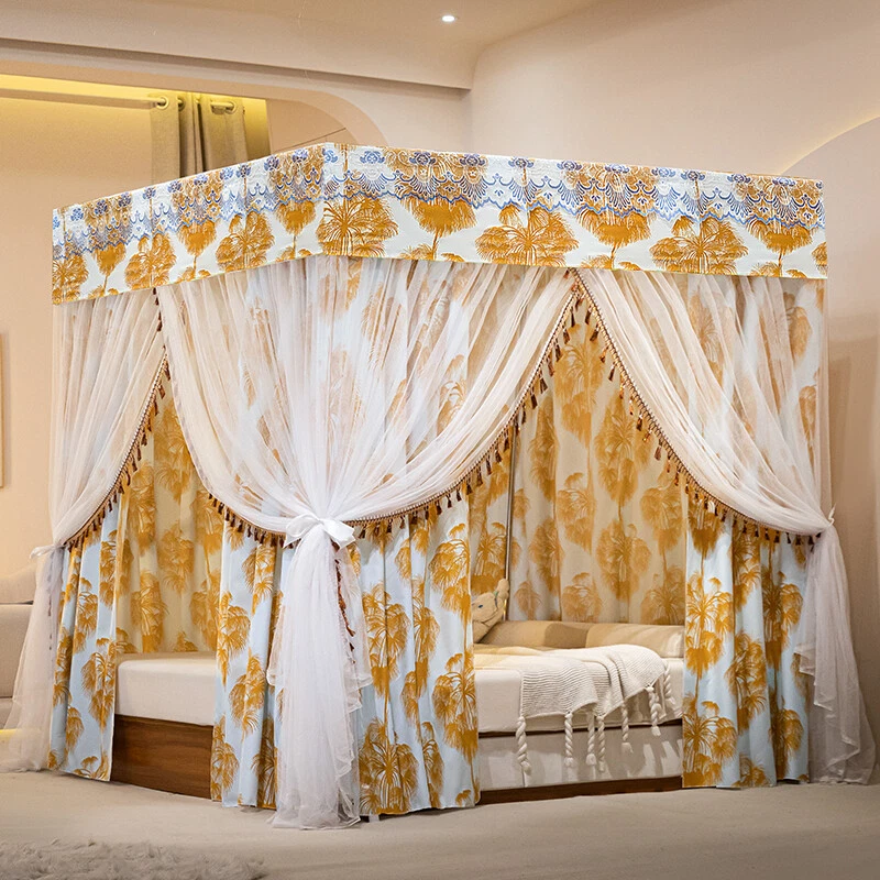 Doule Layers Mosquito Net Light Shading Cloth Sheers Stainless Steel Tubes New - Image 2 of 4