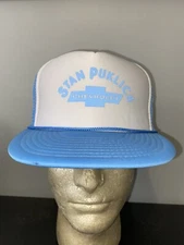 Vintage Stan Puklich Chevrolet Mesh Snapback Trucker Hat Baseball Cap Lid
