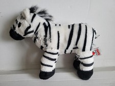 Ganz Webkins 9" Zebra Black White Striped Zoo Plush Stuffed Animal