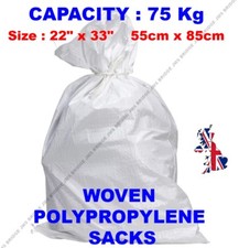  100 x Tough Woven Polypropylene Builder Rubble Sacks Bags. ** ULTRA STRONG **