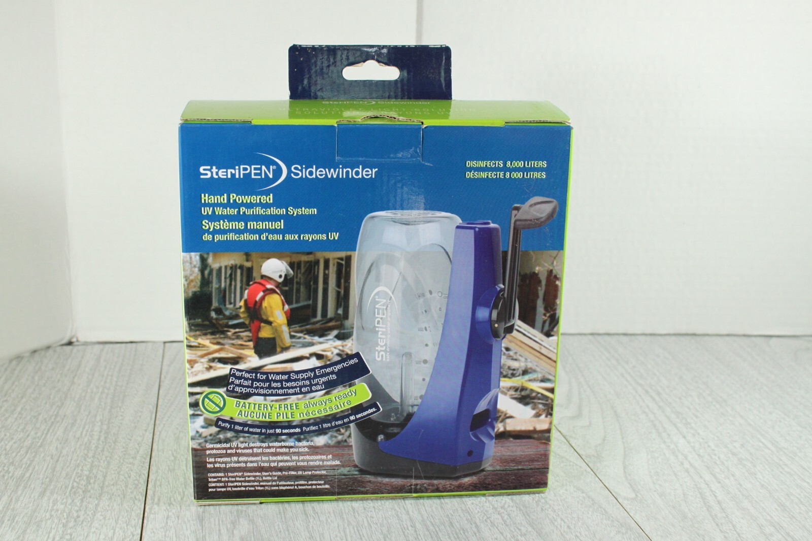 Sistema purificado de agua UV alimentado a mano SteriPen Sidewinder NUEVO