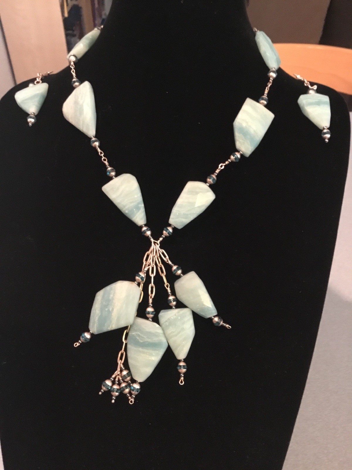 STERLING SILVER  Statement LARGE Necklace /earrin… - image 1