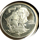 elf Gibraltar 1 Crown 1980  Silver Proof Admiral Nelson Ship HMS Victory  swj278 — photo 1