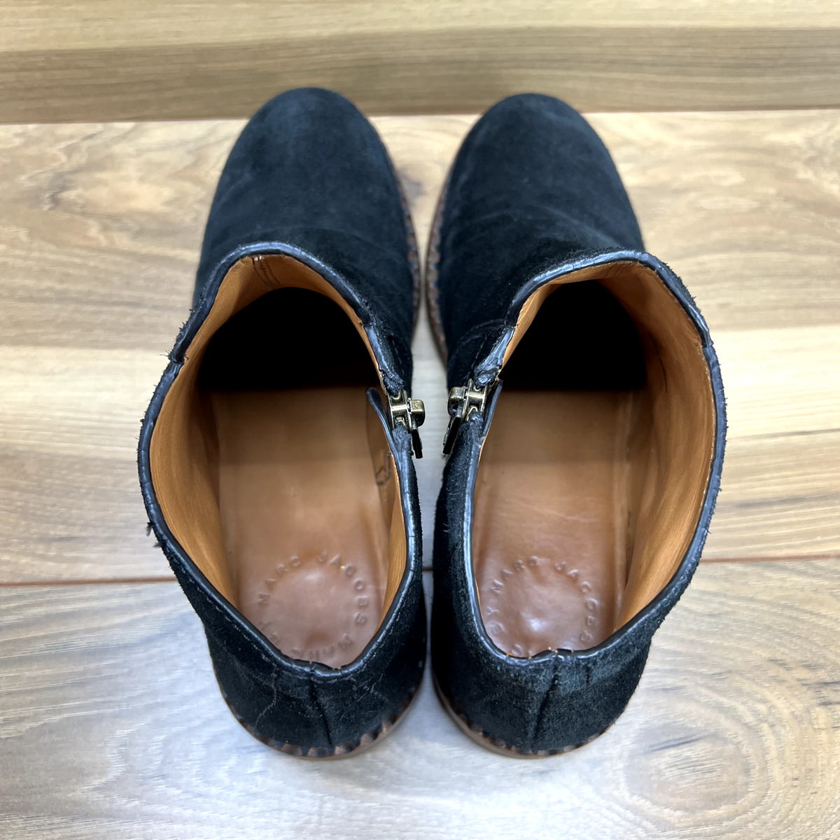 Marc Jacobs Booties 36 US 6 Black Suede Ankle Zip Boot | eBay