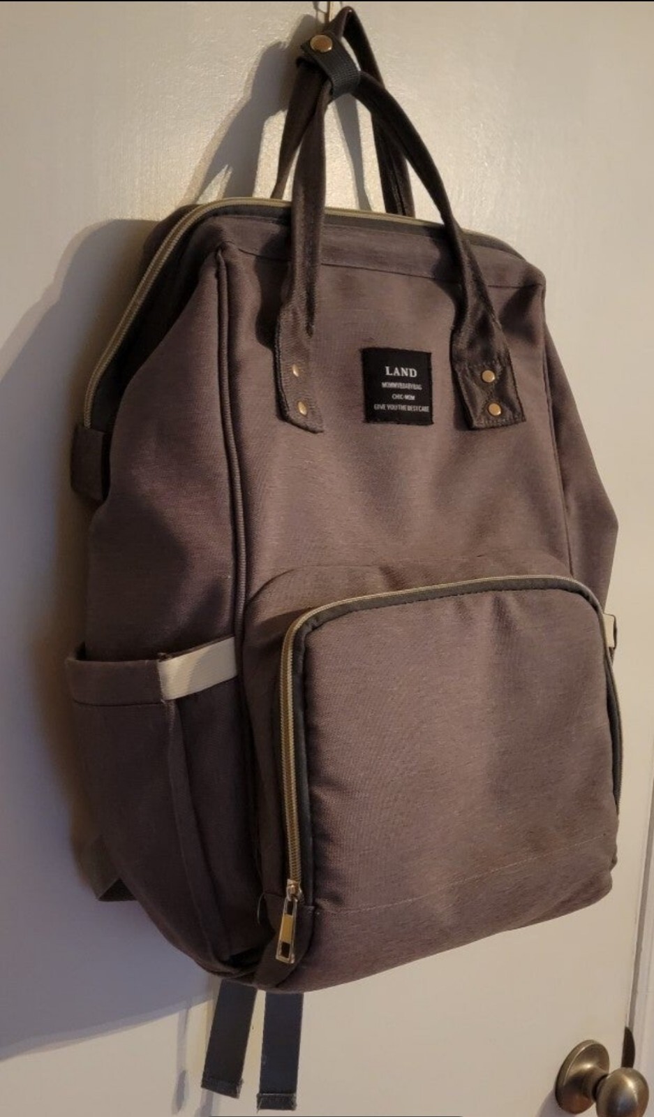 Land Diaper Backpack with Multiple Pockets and Insulated Compartments-image