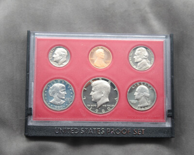 United States US Proof Coin Set 1980 S Polierte Platte PP USA Münzset