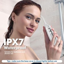 Flosser De Agua Electrico Irrigador Bucal Dental Inalambrico blanco