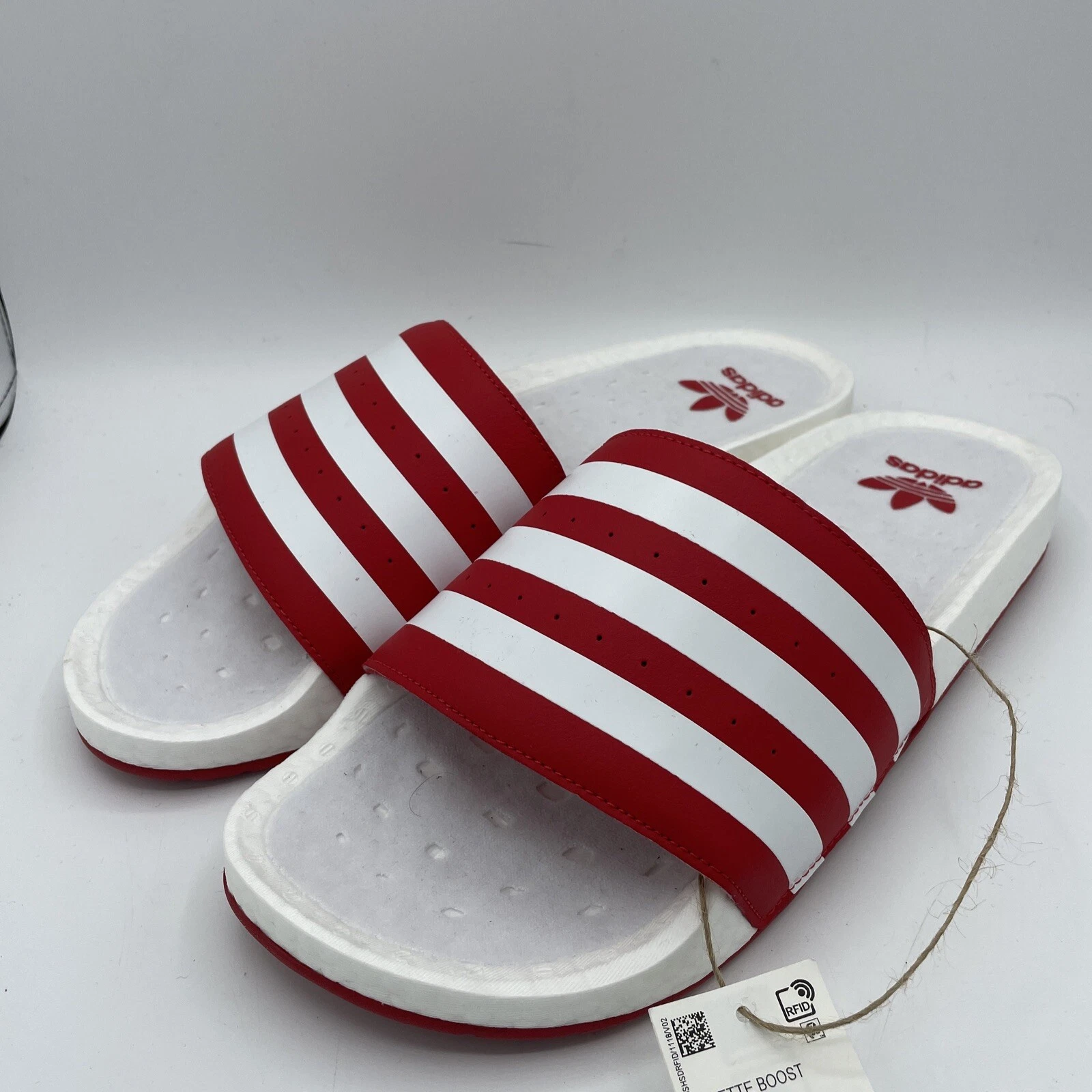 Adidas Uomo Adilette Boost 'Scarlet' Stile Slip On # FX5895