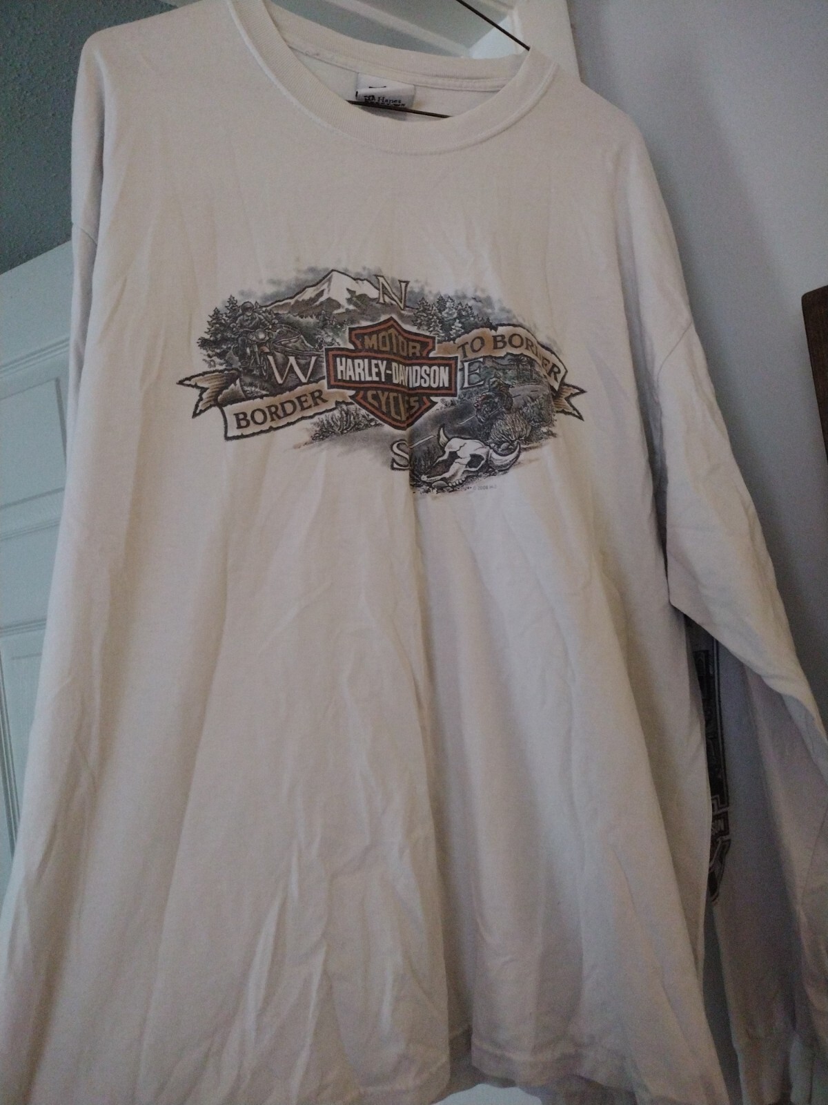 T-shirt Redhead à Manches Courtes Thème Route 66 - Taille XL, Couleur Beige, Occasion Très Bon état
