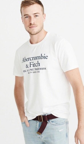 Vintage Abercrombie & Fitch Men's Short Sleeve T Shirt Size S White Y2K Preppy