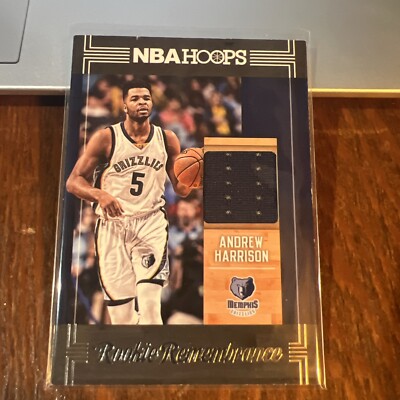 Andrew Harrison 2017-18 Hoops Rookie Remembrance Jersey Card RR-AD Grizzlies