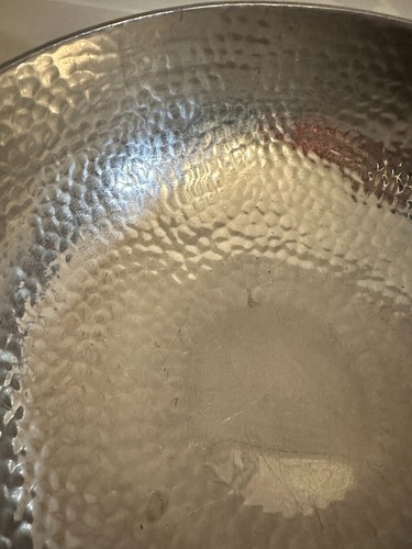 Handcrafted Hammered Stainless Steel Bowl - Picture 3 of 6