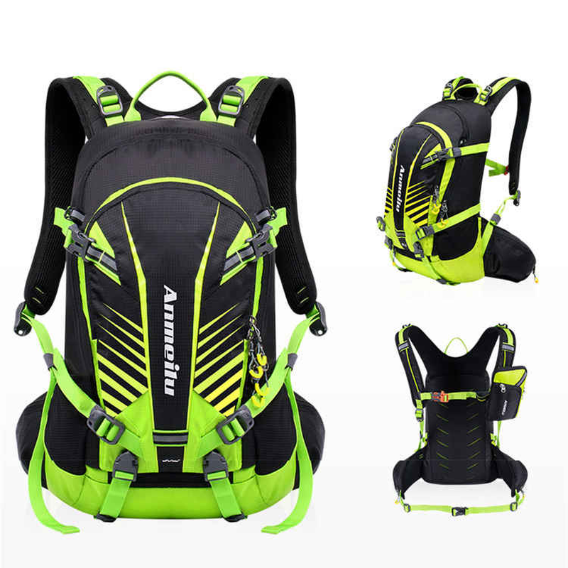 Waterproof Cycling Backpack with Reflective Safety Stripes for Outdoor Adventures and Commuting