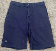 Lacoste Shorts 40 Blue Green Crocodile Utility Outdoors Cotton Preppy Chino Mens