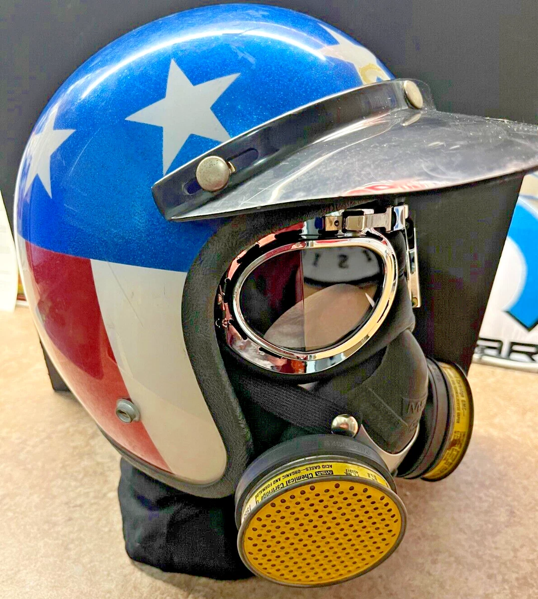 NOSTALGIA DRAG HELMET STARS STRIPES eBay