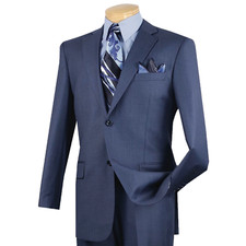 Men's Suit Blue Textured Weave 2-Button Classic-Fit Suit - NEW Custom Made