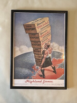 Reproduktion Dewars White Label Whisky Poster