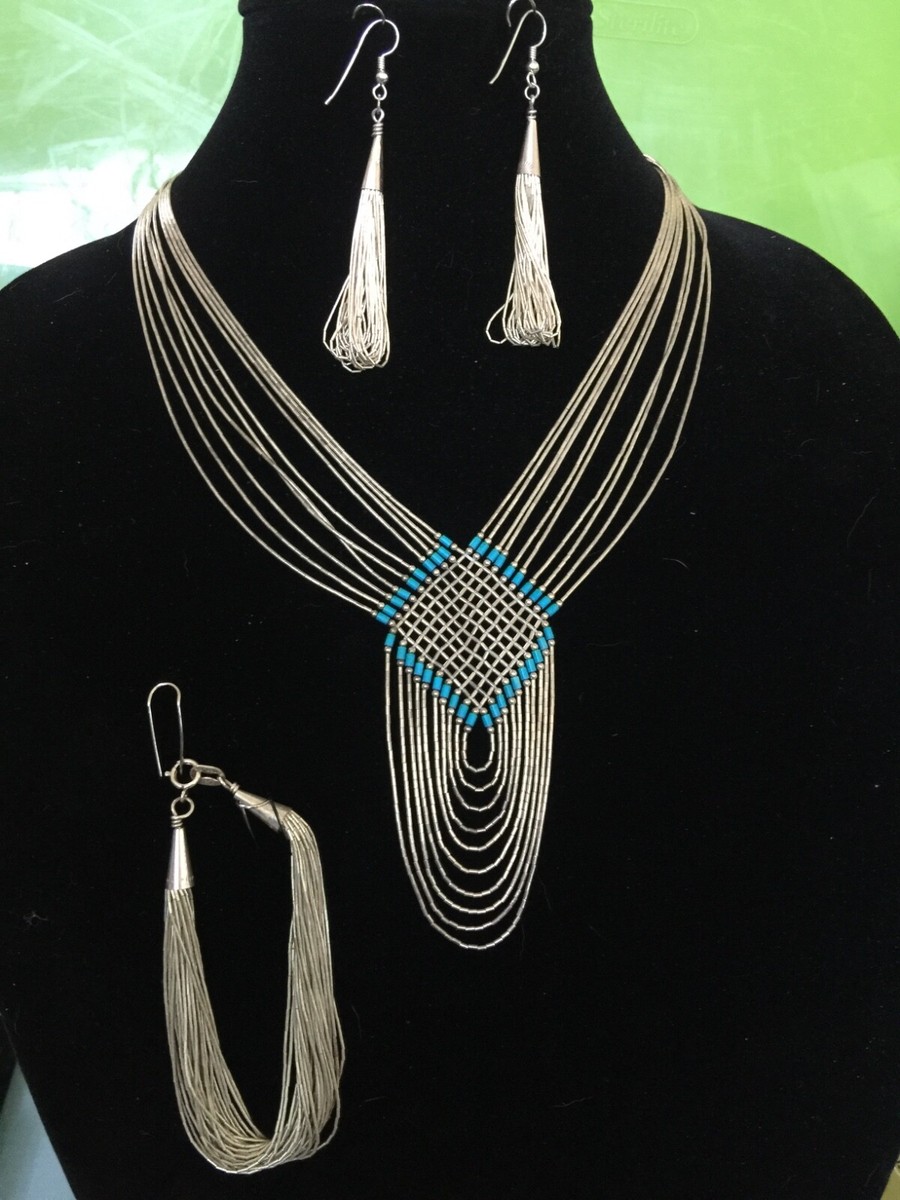 Carolyn Pollack Navajo Liquid Silver 30/10 Strand / Blue